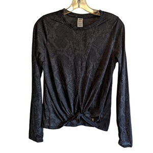 JOY LAB SHIRT LADIES S SNAKESKIN PRINT LONG SLEEVE YOGA